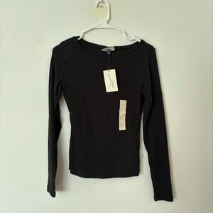 brand new! universal thread black ribbed stretchy long sleeve tee shirt top🖤
